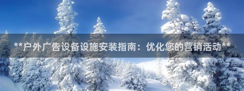 杏宇平台怎么样：**户外广告设备设施安装指南：优化您的营销活动**