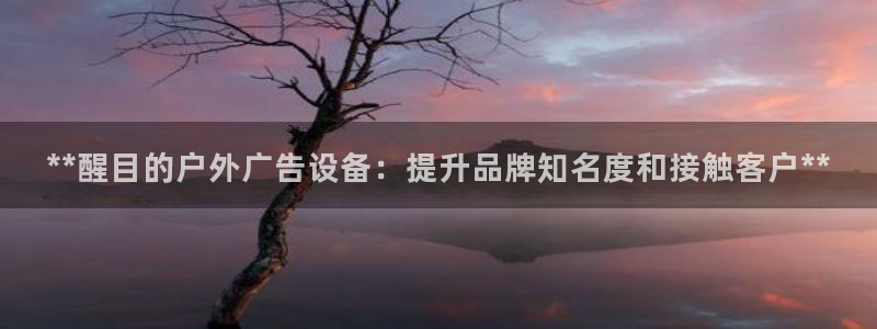 杏宇平台是什么：**醒目的户外广告设备：提升品牌知名度和接触客户**
