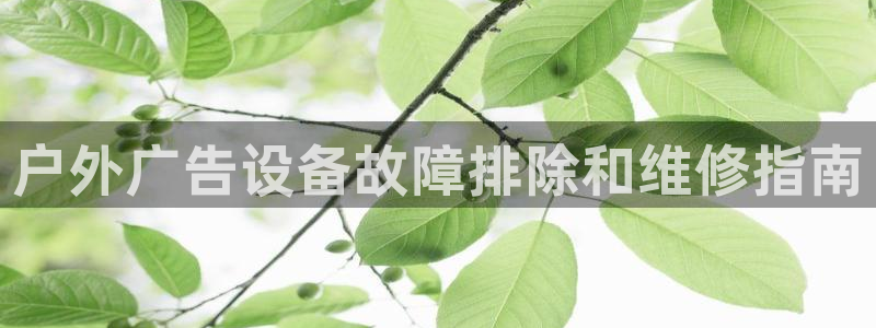 杏宇平台招商怎么样：户外广告设备故障排除和维修指南