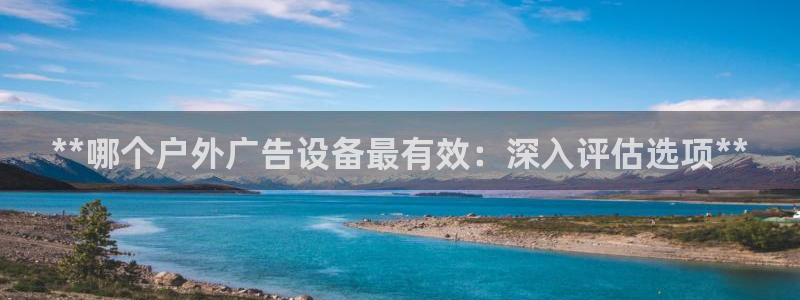 杏宇平台怎么样知乎：**哪个户外广告设备最有效：深入评估选项**