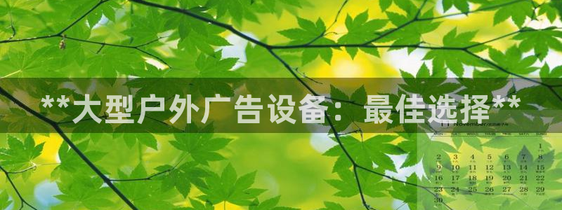 杏宇平台代理多少钱一个：**大型户外广告设备：最佳选择**