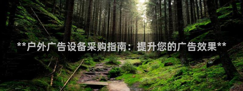 杏宇平台总代理：**户外广告设备采购指南：提升您的广告效果**
