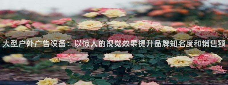 杏宇平台怎么样知乎：大型户外广告设备：以惊人的视觉效果提升品牌知名度和销售额