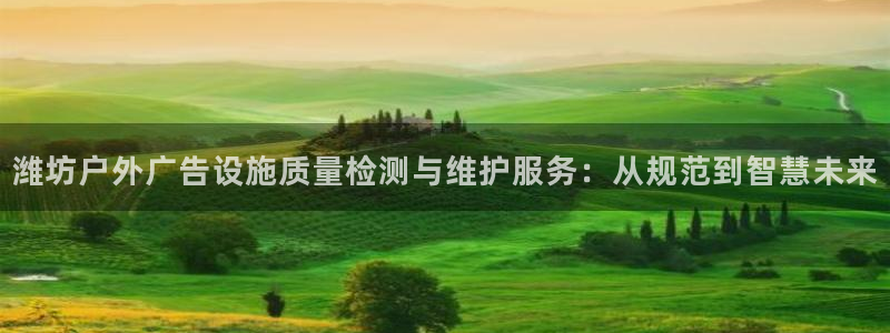 杏宇平台怎么样：潍坊户外广告设施质量检测与维护服务：从规范到智慧未来