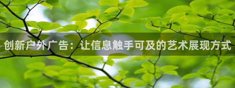 杏宇平台代理怎么赚钱：创新户外广告：让信