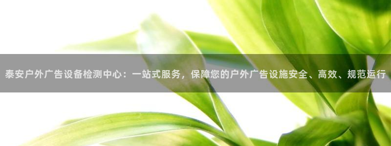 杏宇官方平台官网入口：泰安户外广告设备检