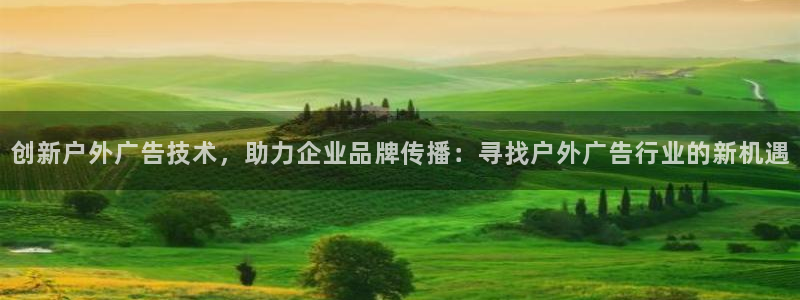 杏宇平台总代理电话：创新户外广告技术，助