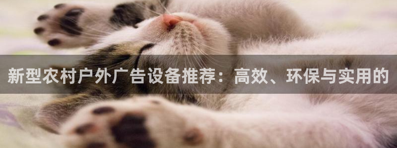 杏宇平台登陆：新型农村户外广告设备推荐：高效、环保与实用的