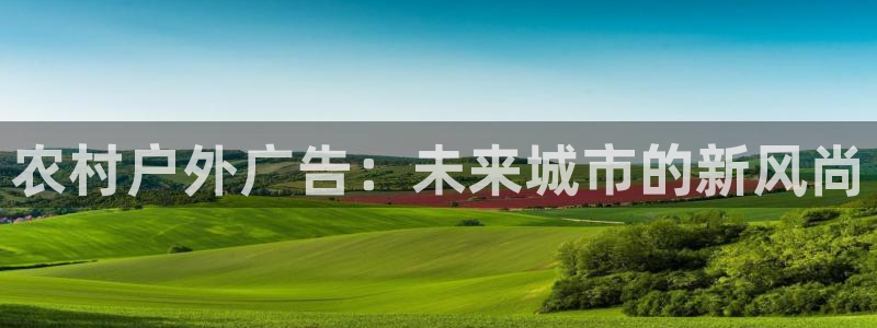 杏宇平台代理怎么赚钱：农村户外广告：未来城市的新风尚